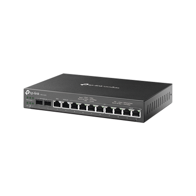 Router Omada VPN / SDN Multi-WAN 1G / Switch con PoE y Controlador / 2 puerto WAN/LAN SFP 1G / 1 Puerto RJ45 WAN / 1 Puerto WAN/LAN RJ45 / 8 Puertos PoE+ LAN RJ45 / 24,980 Sesiones Concurrentes 