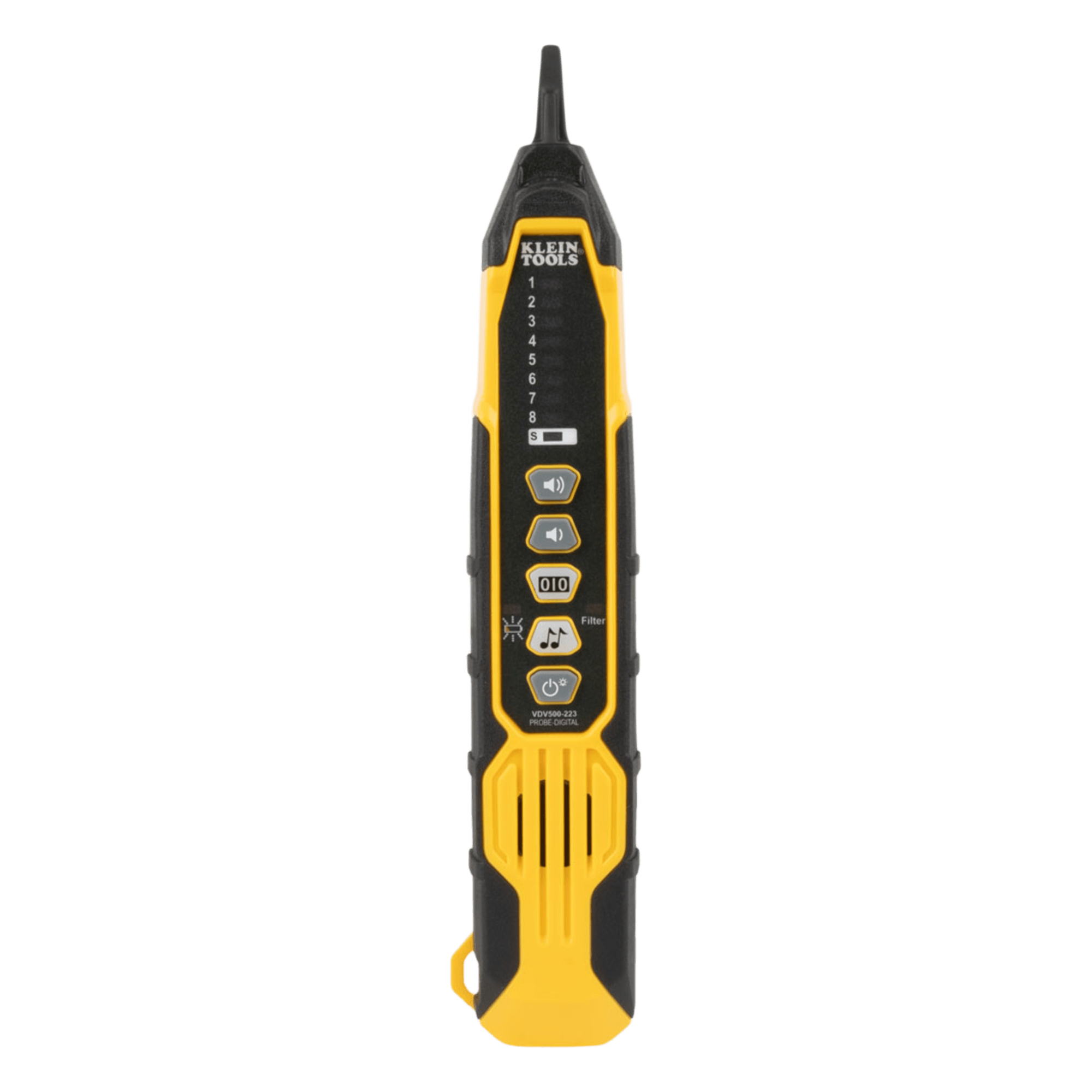 Sonda Digital Profesional / Rastreo de Tono Digital y Analógico / LED para Espacios Oscuros / Conector de Auriculares para Ruido Extremo / Modelo VDV500-223 / Cumple con Certificaciones CE y UKCA / Punta de Sonda Reemplazable — KLEIN TOOLS · SKU VDV500-223