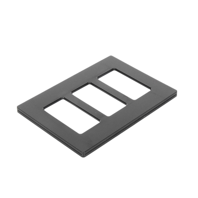 Tapa Color Blanco Negro para interruptor o dimmer Lutron, 3 gang, limpio y moderno