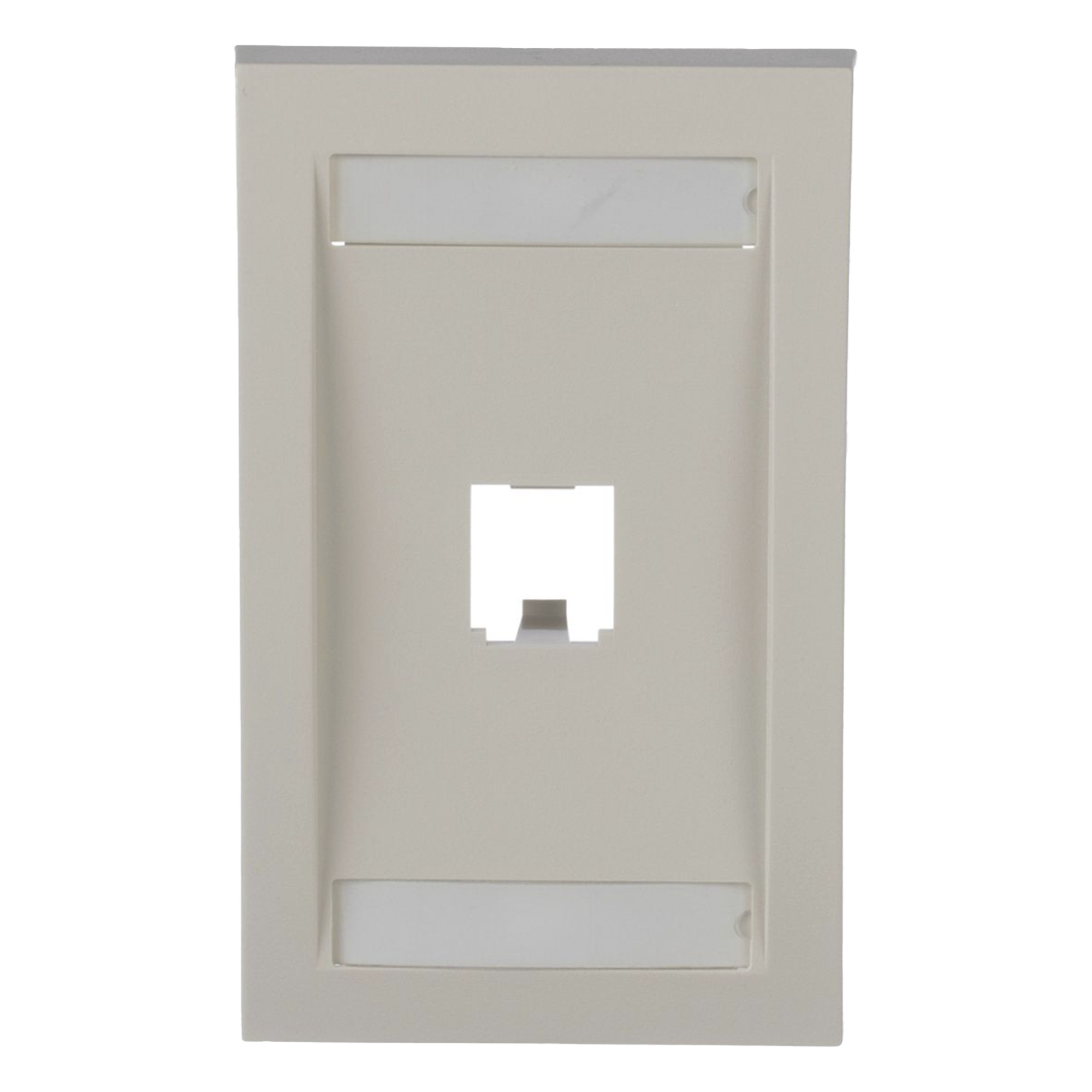 Placa de Pared Vertical Ejecutiva, Salida Para 1 Puerto Mini-Com, Con Espacios Para Etiquetas, Color Blanco Mate — PANDUIT · SKU CFPE1IWY