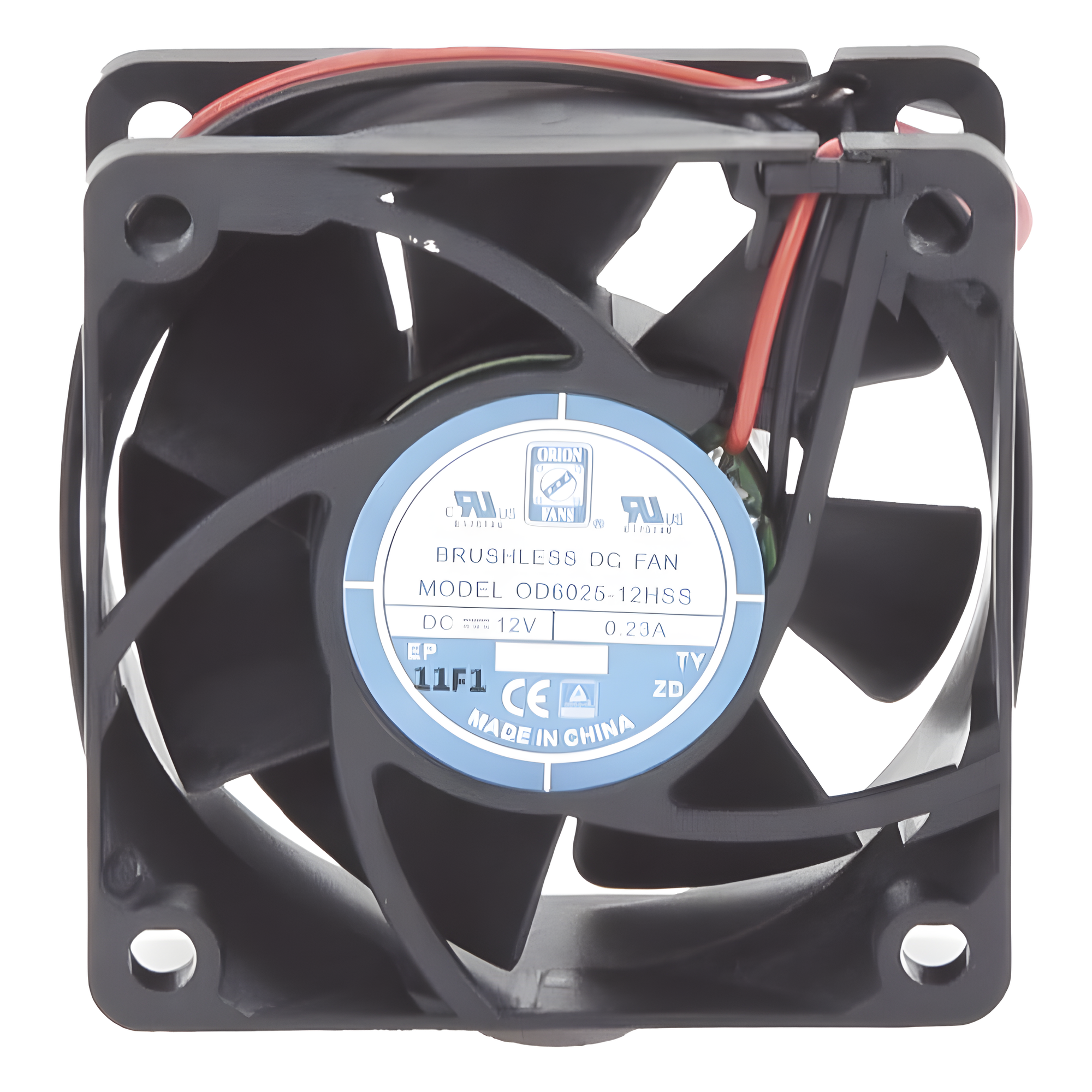 Ventilador Axial Anticondensante / 60 x 60 x 25 mm / 12 Vcc / 4390 RPM / 25.0 CFM / Unión Sellada — TXPRO · SKU FAN-602512