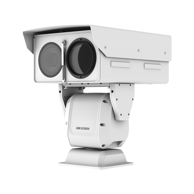PTZ IP Punta de Poste / Lente Térmico 36 - 190 mm (640 X 512) / Lente Óptico 56X Zoom /Exterior IP66 / 48 Vcc — HIKVISION · SKU DS-2TD8167-190ZC4F/W