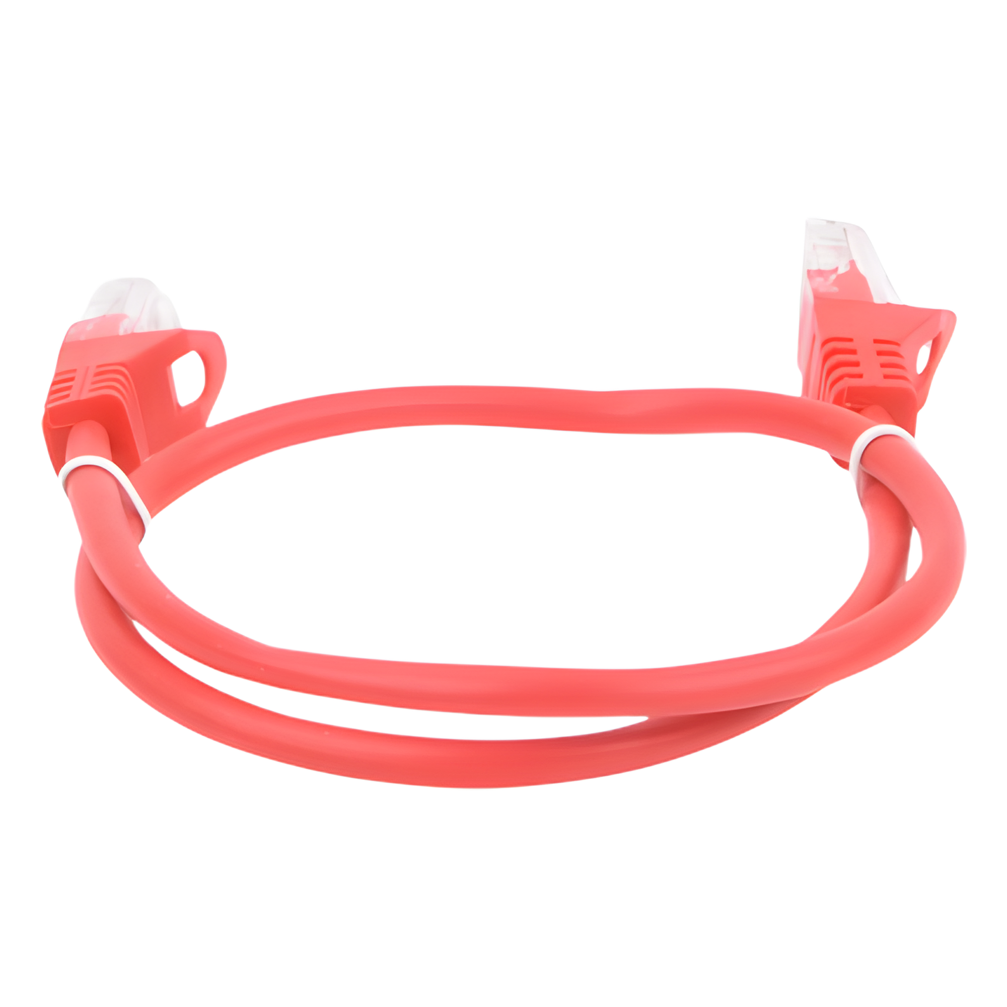 Cable de Parcheo UTP Cat5e / 0.5 m (1.64 ft) / 110 Mbps / RJ45 Dorado / Rojo