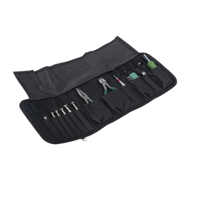 Juego de Herramientas en Estuche Portátil con 25 Pzas. (Desarmadores Finos + Pinzas + Puntas + Maneral).