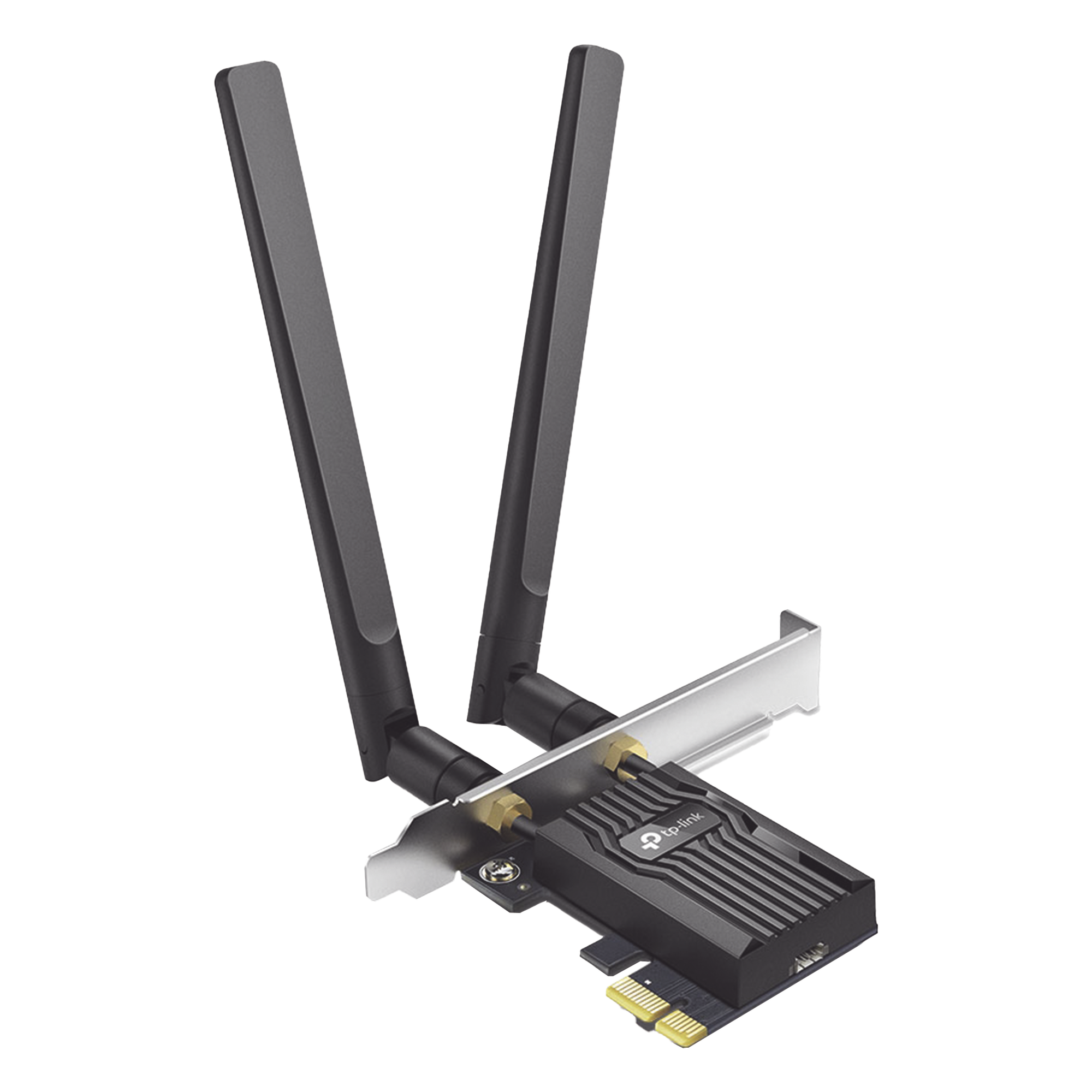 Adaptador PCIe inalámbrico doble banda AX3000 Mbps / Seguridad Inalámbrica WPA3 /Antena de alta ganancia / Tecnología MU-MUMO 2X2 / Soporte de perfil bajo y Altura completa / Bluetooth 5.2 — TP-LINK · SKU ARCHER-TX55E