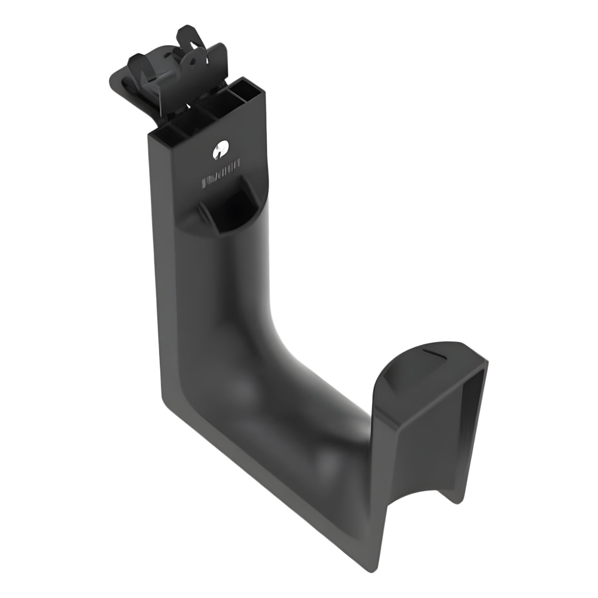 Sujetador STRONGHOLD tipo J (J-Hook), grosor de Brida 1/4", para Viga instalada con Martillo, hasta 46 Cables Cat6, Nylon 6.6 Metal, Color Negro, 1 pieza — PANDUIT · SKU JP2HBC25RB-L20