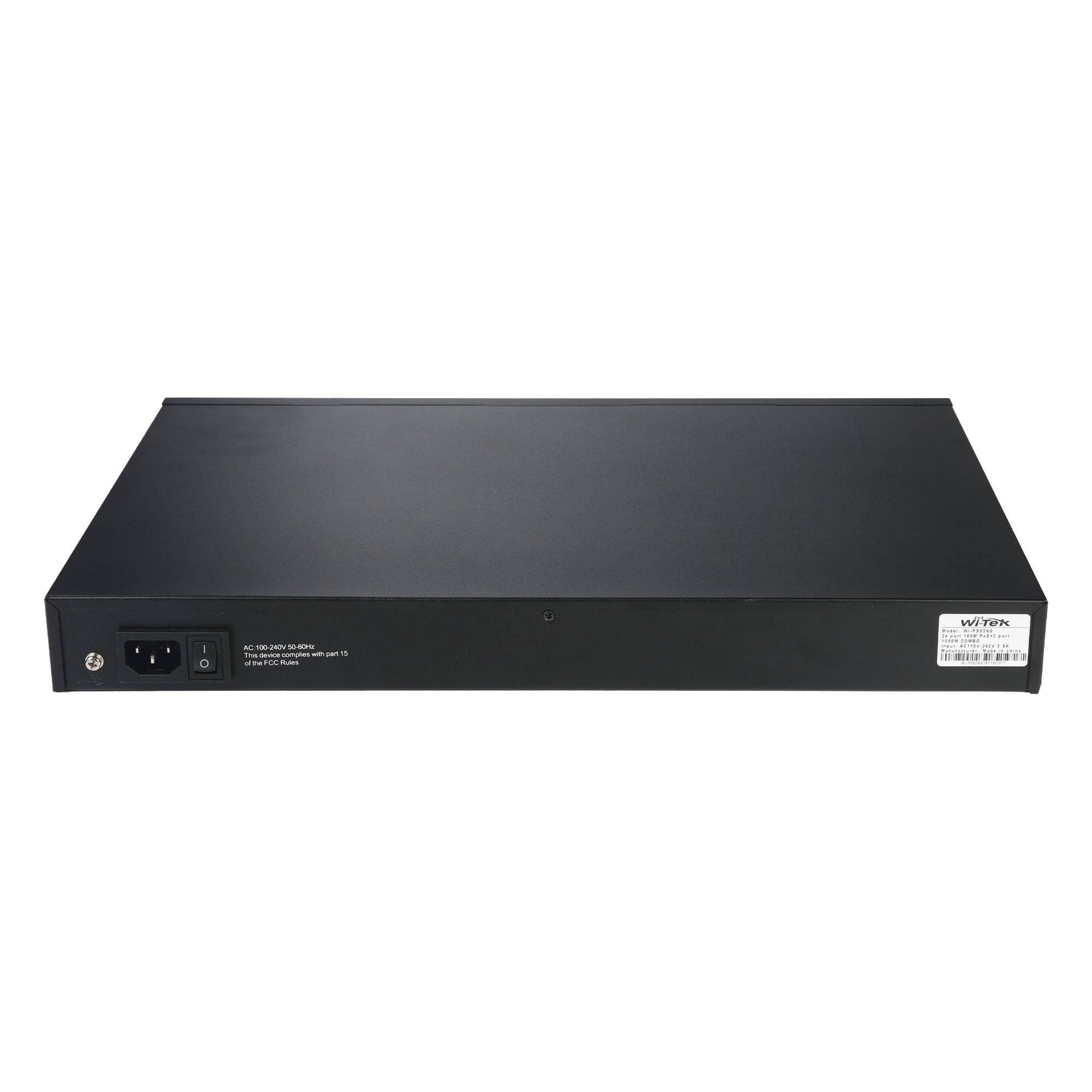 Switch PoE (802.3af/at/bt) / No administrable de largo alcance / Hasta 250m / Con 24 x 10/100Mbps + 2 x SFP Gigabit Combo / 250 W