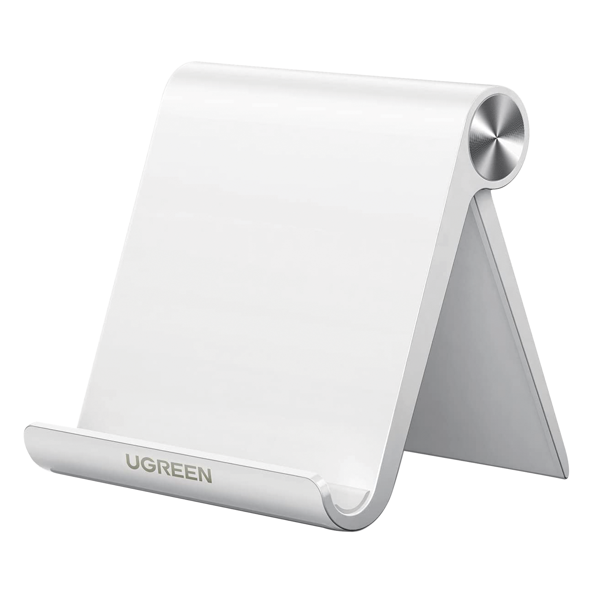 Soporte de Escritorio para Telefono Celular / Ajustable de 0° a 100° / Goma Antiarañazos / Antideslizante / Amplia Compatibilidad con dispositivos de 4'' a 7.9'' / Plegable / ABS / Color Blanco — UGREEN · SKU 30285