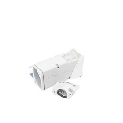 Jack Z-Max Cat6A, UTP, Montaje Híbrido en Placa de Pared (Plano y Angulado), Color Blanco, Versión Bulk (Sin Empaque Individual)