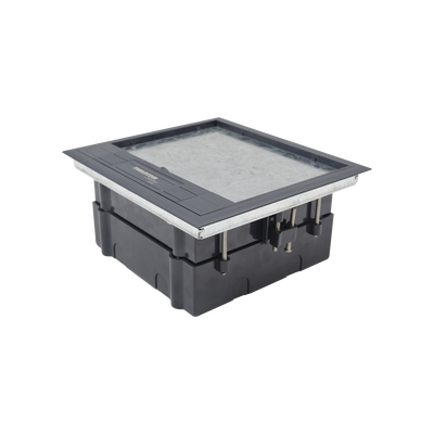 Caja de Piso para Dos Módulos Universales (Socket M2), para Alimentación Eléctrica y Redes de Datos (11000-33401) No Incluye Faceplates