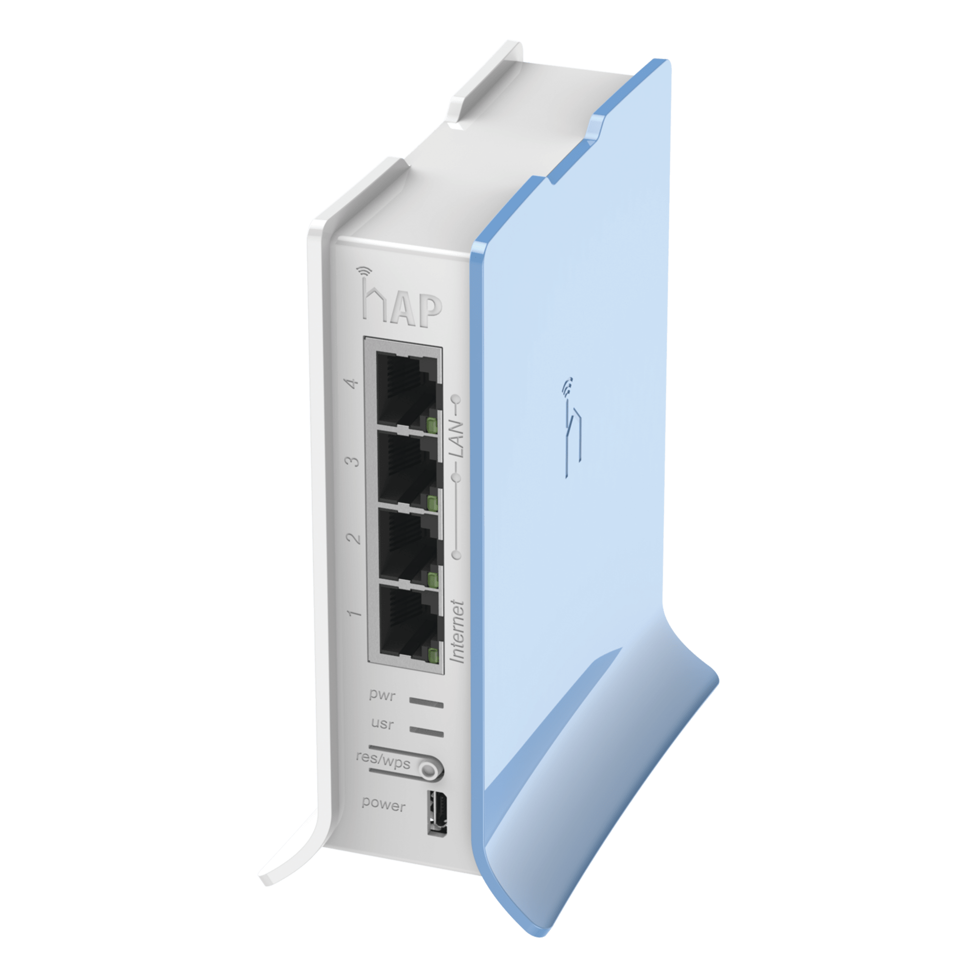 (hAP lite TC) 4 Puertos Fast Ethernet, Wi-Fi 2.4 GHz 802.11 b/g/n y base tipo Torre — MIKROTIK · SKU RB941-2ND-TC