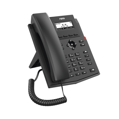 Teléfono IP / 2 Líneas SIP / Pantalla LCD 2.3" 132x64 / Audio HD G.722 y Opus / Conferencia 6 Vías / PoE 802.3af / Puertos Ethernet Duales 10/100 / Soporte EHS