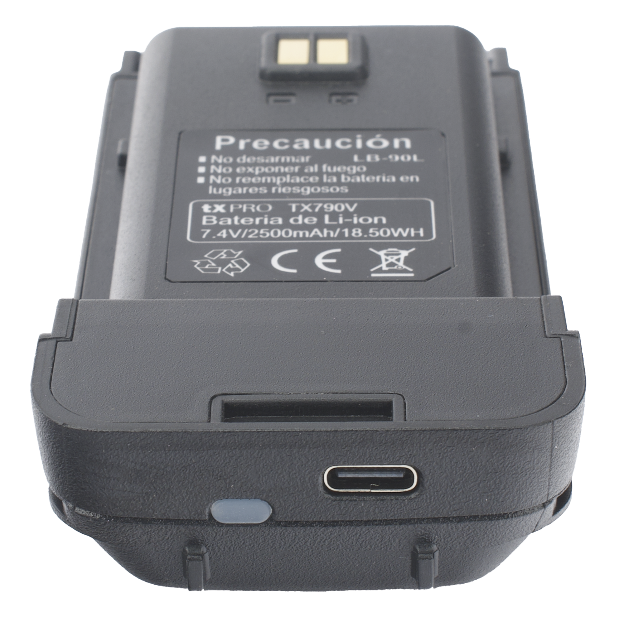 Batería Li-Ion / 2500 mAh / Conector USB-C / Para Radio Portátil / Diseño Compacto