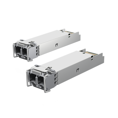 UFiber Módulo SFP, transceptor MiniGibic MultiModo 1.25 Gbps, distancia 550m, conectores LC, paquete de 2 piezas