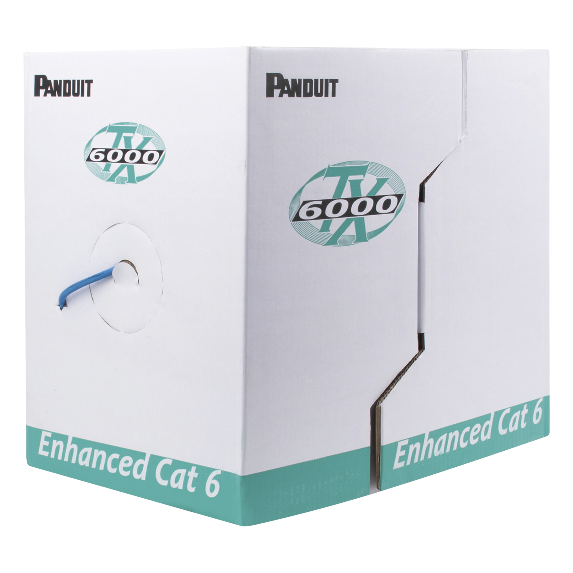 Cable UTP / Categoría 6 Mejorado / 23 AWG / 305 m (1000 ft) / 4 Pares / CMR Riser / Cobre Sólido — PANDUIT · SKU PUR6004BU-ME