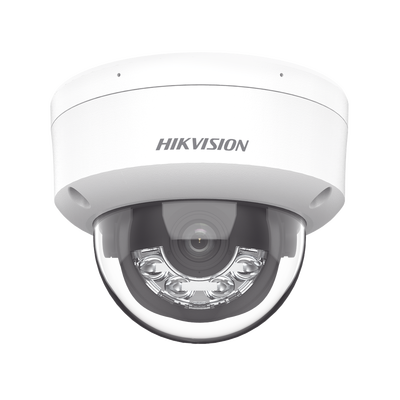 [Dual Light] Domo IP 2 Megapixel / Lente 2.8 mm / 30 mts IR + Luz Blanca / Micrófono Integrado / Antivandálico IK08 / ACUSENSE Lite / Exterior IP67 / H.265+/H.264+ / PoE / ONVIF (Profile S/T)