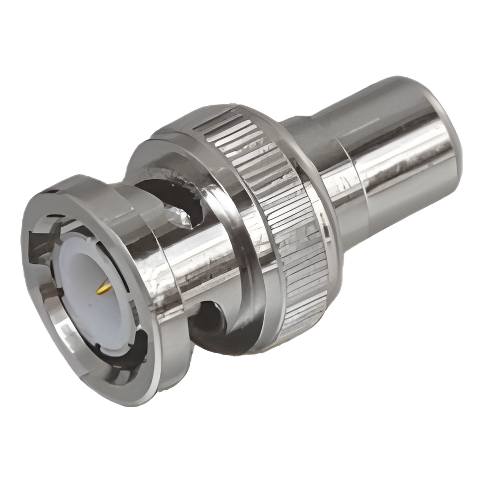 Adaptador en Línea para 75 Ohm, de Conector BNC Macho a RCA Hembra en Aplicaciones de Audio-Video para Cámaras, Monitores y DVR's. — EPCOM TITANIUM · SKU TT-RG-02