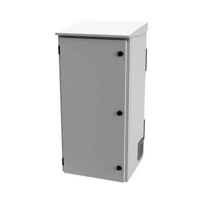 Gabinete de Exterior con Rack de 19" de 24U con Ventiladores y Termostato, Se envía el Gabinete Armado (Montaje a poste o torre se vende por separado).