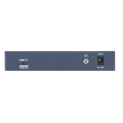 Switch PoE+ / No Administrable / 3 Puertos 10/100 Mbps 802.3 af/at (30 W) + 1 Puerto 10/100 Mbps Hi-PoE (60 W) / 2 Puertos 10/100 Mbps Uplink / Modo Extendido hasta 300 Metros / 60 W