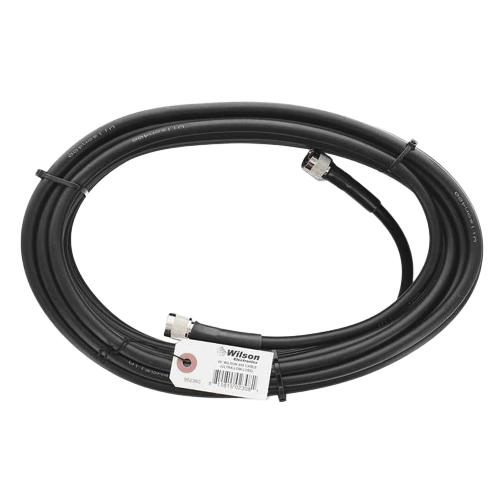 Jumper Coaxial con Cable Wilson-400 | Conector N Macho en los Extremos | 18.28 Metros (60 Pies) de Longitud — WILSONPRO / WEBOOST · SKU 952-360