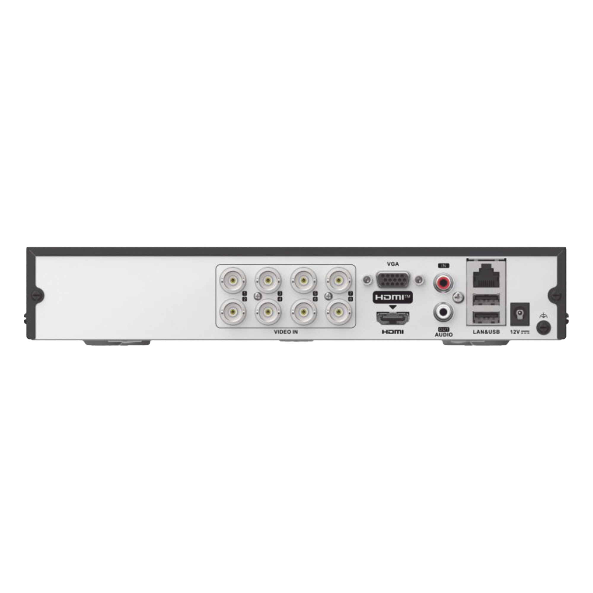 [Audio Bidireccional] DVR 8 Canales TurboHD + 2 Canal IP / 2 Megapixel (1080p) Lite / Acusense Lite (Evita Falsas Alarmas) / Audio por Coaxitron / 1 Bahia de Disco Duro / H.265+ / Salida de Vídeo Full HD