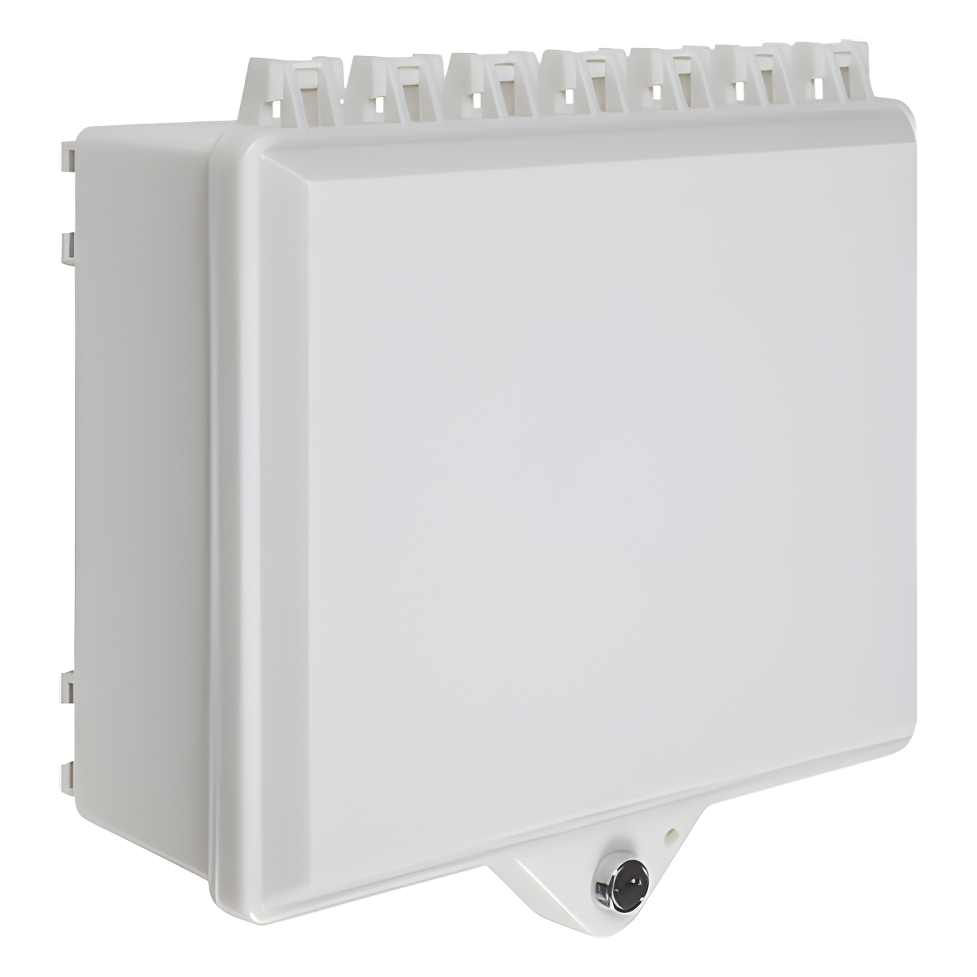 Gabinete de Policarbonato Blanco Súper Resistente, para Uso en Interior o Exterior, Cerradura con Llave