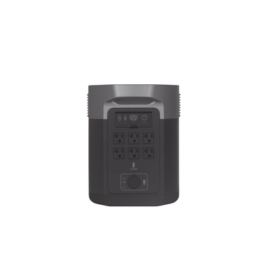 EcoFlow DELTA 2 MAX | Estación de Energía Portátil 2048Wh Litio LFP / 6 AC 2400 W (Max. 3400W) / 2 USB-C 100W / Capacidad para Aumentar Respaldo / Soporta Cargador de Coche 10A a 12.6V / Conectividad WiFi y Bluetooth (App) / Carga Sol