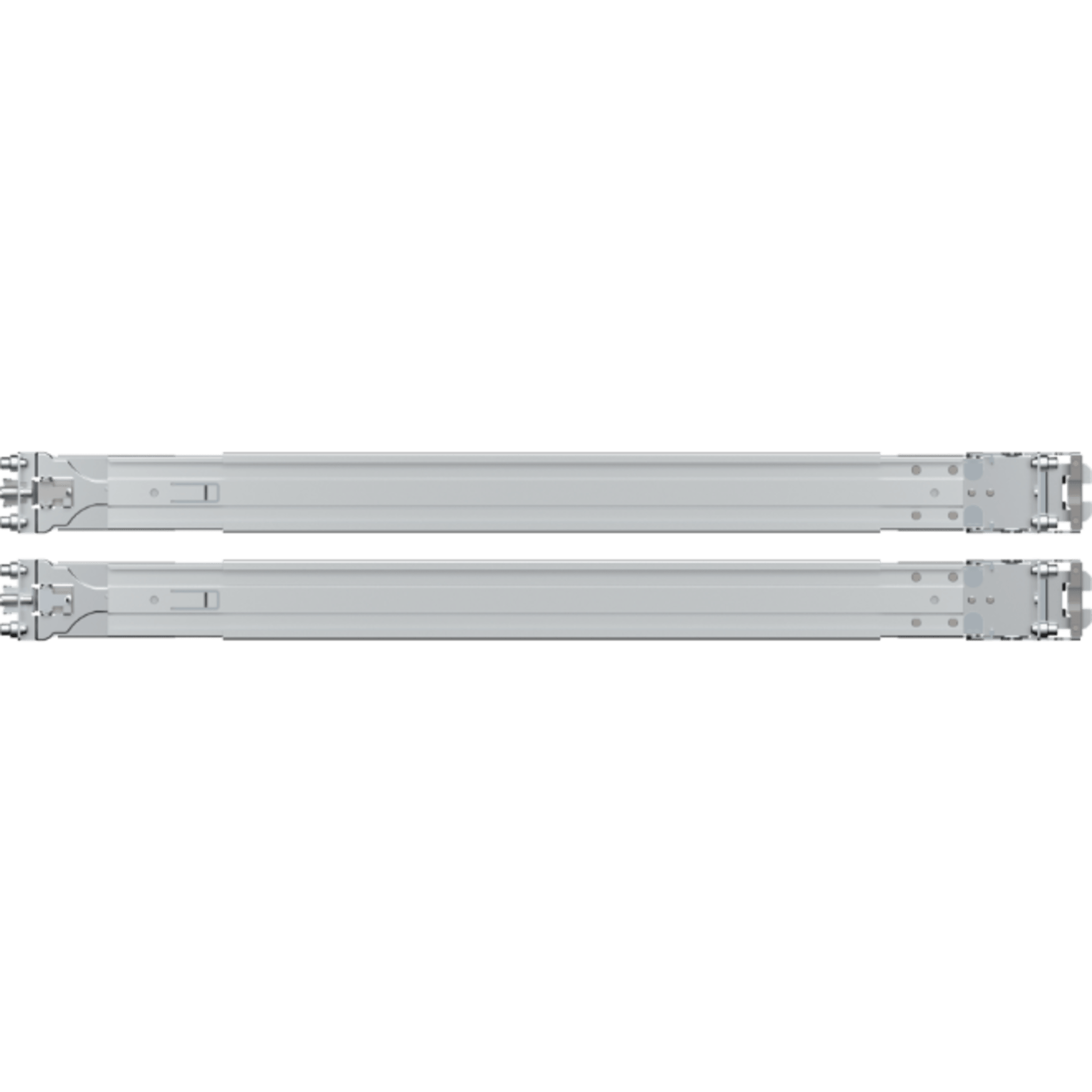 Kit de Rieles para Rack Synology RKS-01 | Compatible con Servidores de Montaje en Rack | Ancho de Pilar ≥450 mm | Ancho de Panel ≥480 mm | Profundidad de Montaje 553-834 mm | Orificios Cuadrados ≥9.5 mm | Orificios Redondos ≥7.1 mm.