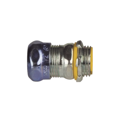 Conector de Compresión Impermeable aislado de Acero Galvanizado para Pared Delgada de 3/4" .