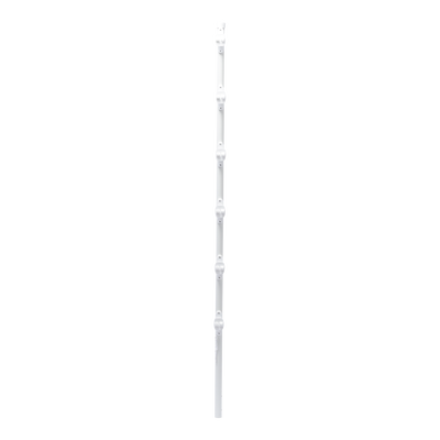 Poste con 6 Aisladores de PASO para Cerca Electrificada. Tubo Galva. de 1.4m, cal. 18 de 1" Diam. + Pintura Blanca.