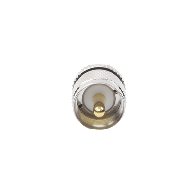 Adaptador en Línea de Conector SMA Hembra a UHF Macho (PL-259), Níquel/ Oro/ Teflón.