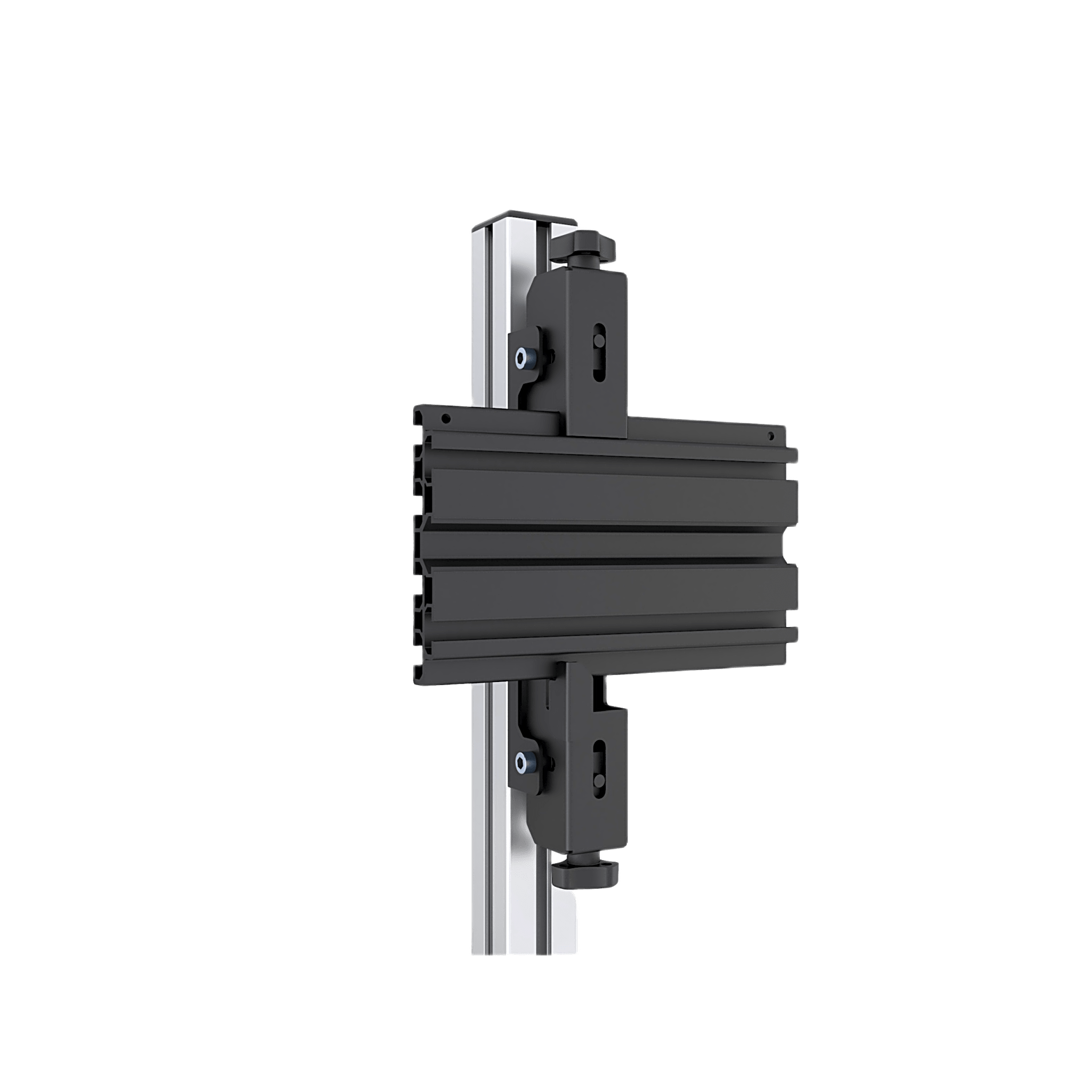 Accesorio_ Riel de Aluminio con longitud de 2380mm| Compatible con estructura para Videowall | Diseño Modular | Incluye Tapas de Riel