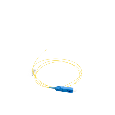 Pigtail de Fibra Óptica SC/UPC Simplex, Monomodo OS1/OS2 XGLO, OFNR, Color Amarillo, 1 Metro (3.28 Pies)