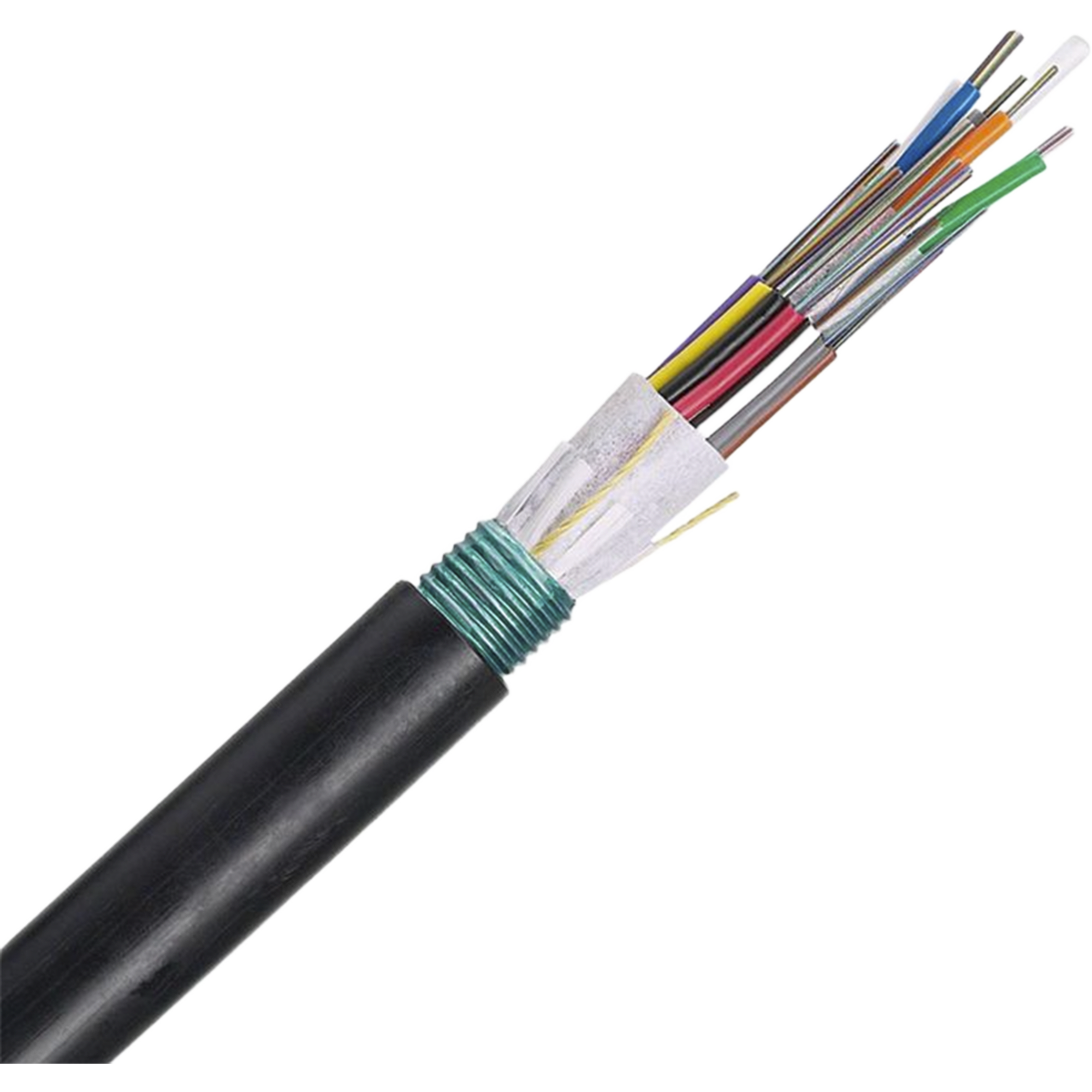 Cable de Fibra Óptica 12 Hilos, OSP (Planta Externa), Armada, MDPE (Polietileno de Media Densidad), Multimodo OM4 50/125 Optimizada, Precio Por Metro
