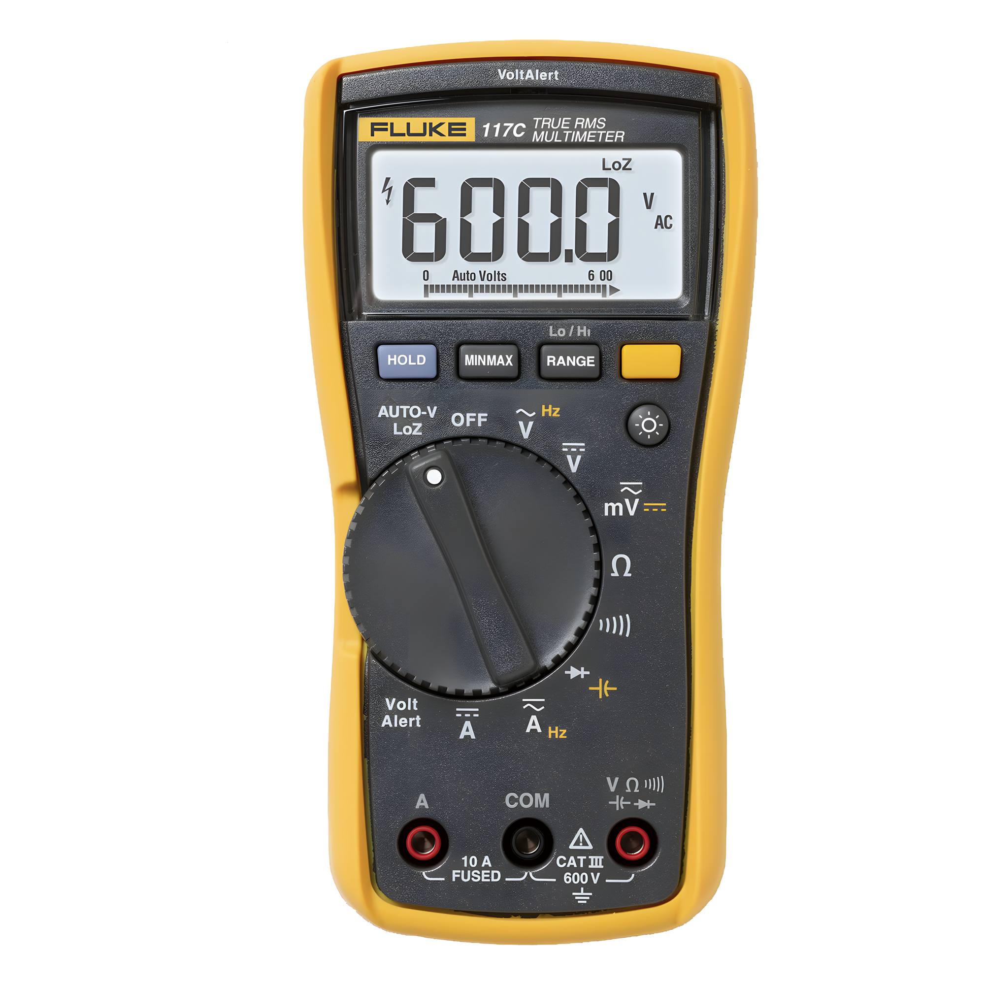 Multímetro Digital para Electricista, con Detector de Voltaje sin Contacto, Uso con Voltaje Máximo de 600 V, Pantalla LED Retroiluminada — FLUKE · SKU FLUKE-117
