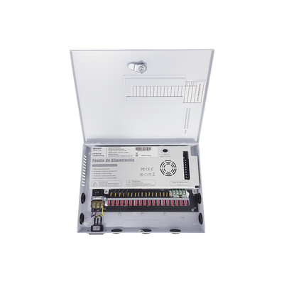 Fuente / 11-15 V / 18 canales / 20 A / Alta tecnología en seguridad / Doble ventilador / Hasta 1.8 Amperes por Salida / Filtro de ruido por canal / Diseño de alta gama.