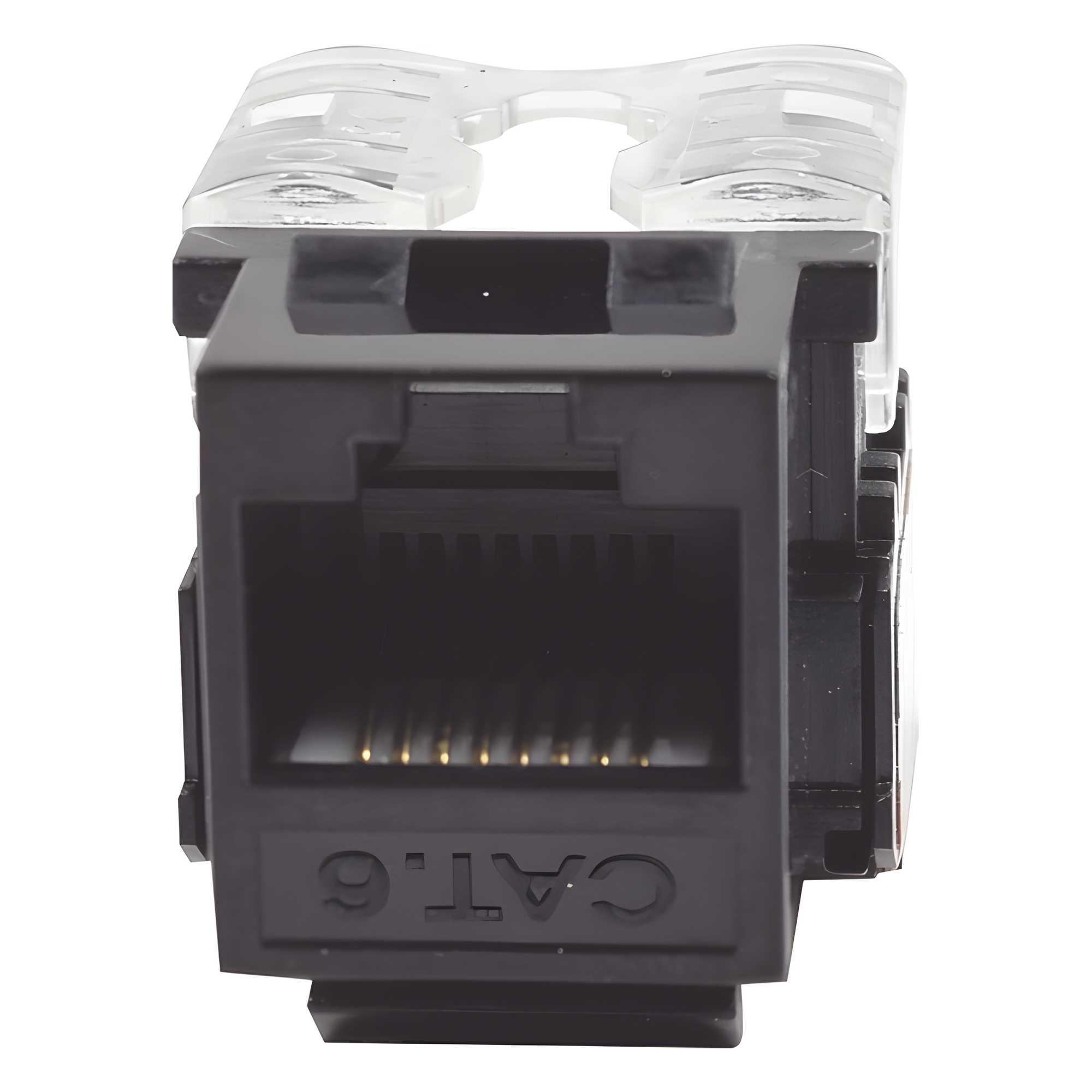 Módulo Jack Keystone Cat6 con Terminación 110 (Punchdown) para Faceplate - Color Negro
