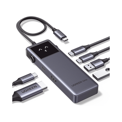 HUB USB-C Uno USB-C To HDMI+2*USB 3.2 A+2*USB 3.2 C+PD Power Converter ABS