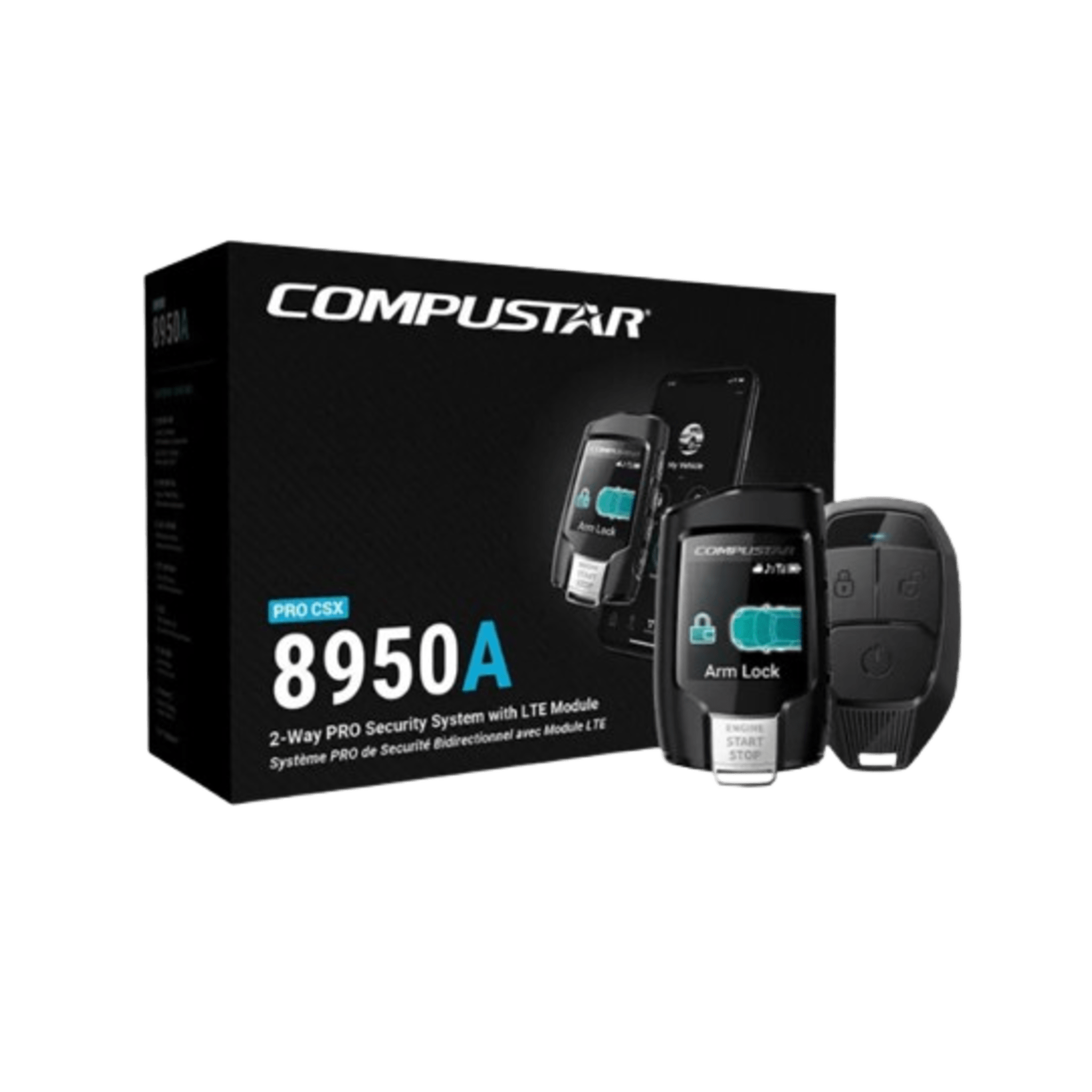 (MONITOREO en APP) Kit de Alarma Vehicular Profesional de 2 vías y control LCD con modulo CM2500 Incluye GPS X1-MAX LTE