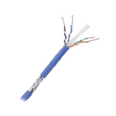 Bobina de 1000 Metros (3280.84 Pies) Cable Cat6+ Calibre 23 Alto Desempeño, ETL, UL, Color Azul, Super Flexible, de 1000 Metros (3280.84 Pies), para Aplicaciones de CCTV, Video HD, y Redes de Datos