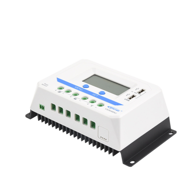 Controlador Solar PWM / 30A / 12/24V/36/48V / Doble USB / Pantalla LCD / Tierra Positivo Común