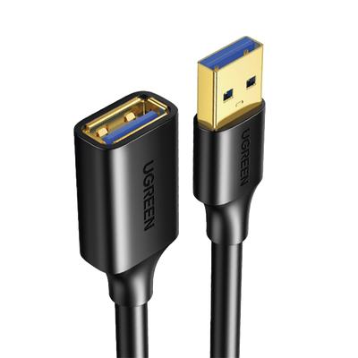 Cable Extensor USB 3.0 / 3 Metros / Macho-Hembra / 5 Gbps / Ultra Durabilidad / Núcleo de cobre estañado 28/22 AWG / Blindaje interior múltiple / Ideal para teclado, mouse , etc. — UGREEN · SKU 30127