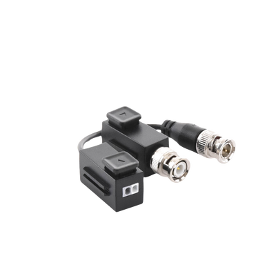 Kit de Transceptor (Balluns) TURBOHD con Boton Push / Hasta 8 MP (4K) / 100% Cobre / Soporta HD-TVI / AHD / CVI / CVBS / Audio por Coaxitron / Datos para Menu de Configurar de Cámaras 