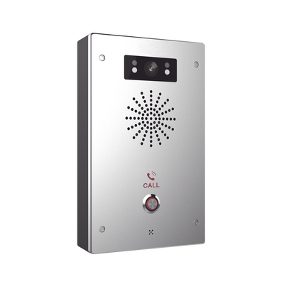 Video Intercomunicador IP, 2 líneas SIP, 2 relevadores con botón para llamada, Onvif, anti-vandálico, PoE, IP65 e IK10, PoE