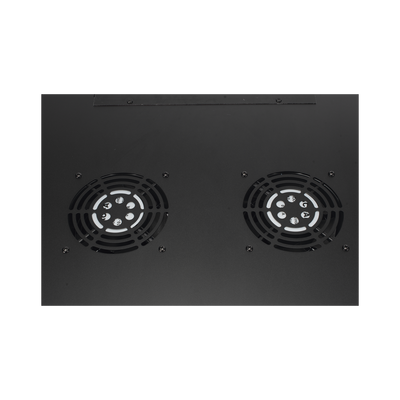Gabinete de Pared PRECISION 19 in 6UR (455mm) - Puerta Perforada Incluye: 2 Ventiladores y Panel Cepillo