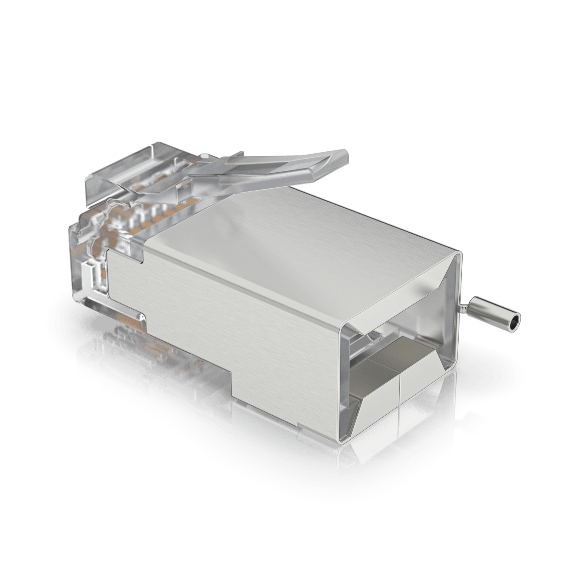 Paquete de 100 Conectores RJ45 Blindados Diseñados para Cables Ethernet UISP (UISP Cable Pro y Cable Carrier)