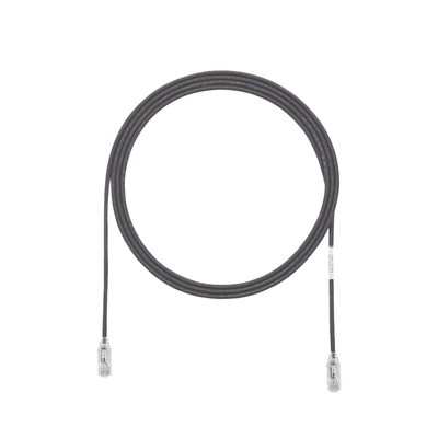 Cable de Parcheo TX6, UTP Cat6, Diámetro Reducido (28AWG), Color Negro, 20.2 cm (8 Pulgadas)