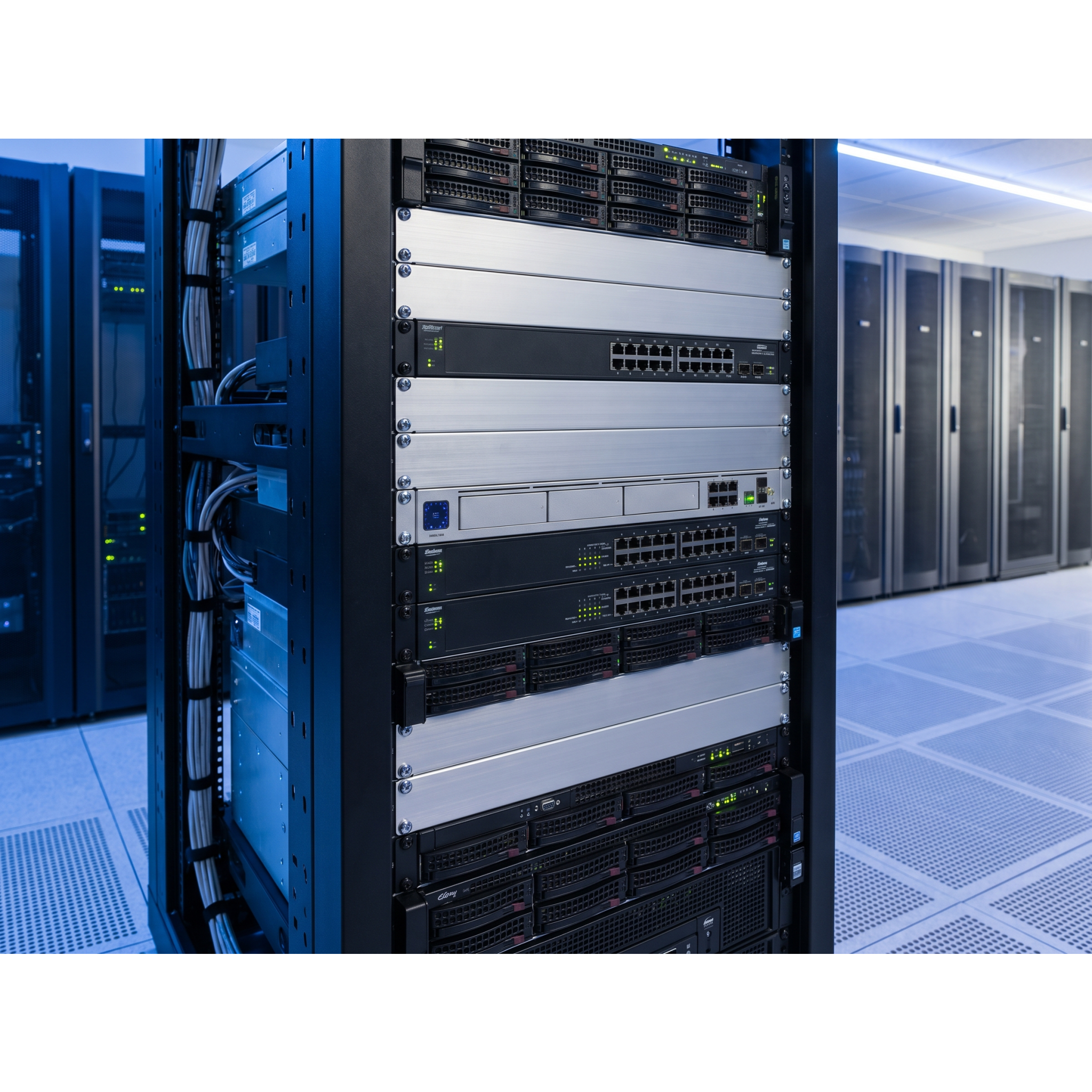 Tapa Ciega Para Rack Estándar de 19in, Plano, de Acero, 2 UR, Color Gris