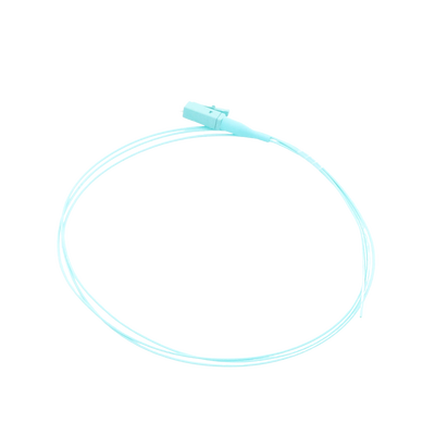 Pigtail de Fibra Óptica Simplex LC, PVC, OM4 50/125, Aqua, 1 Metro (3.28 Pies)