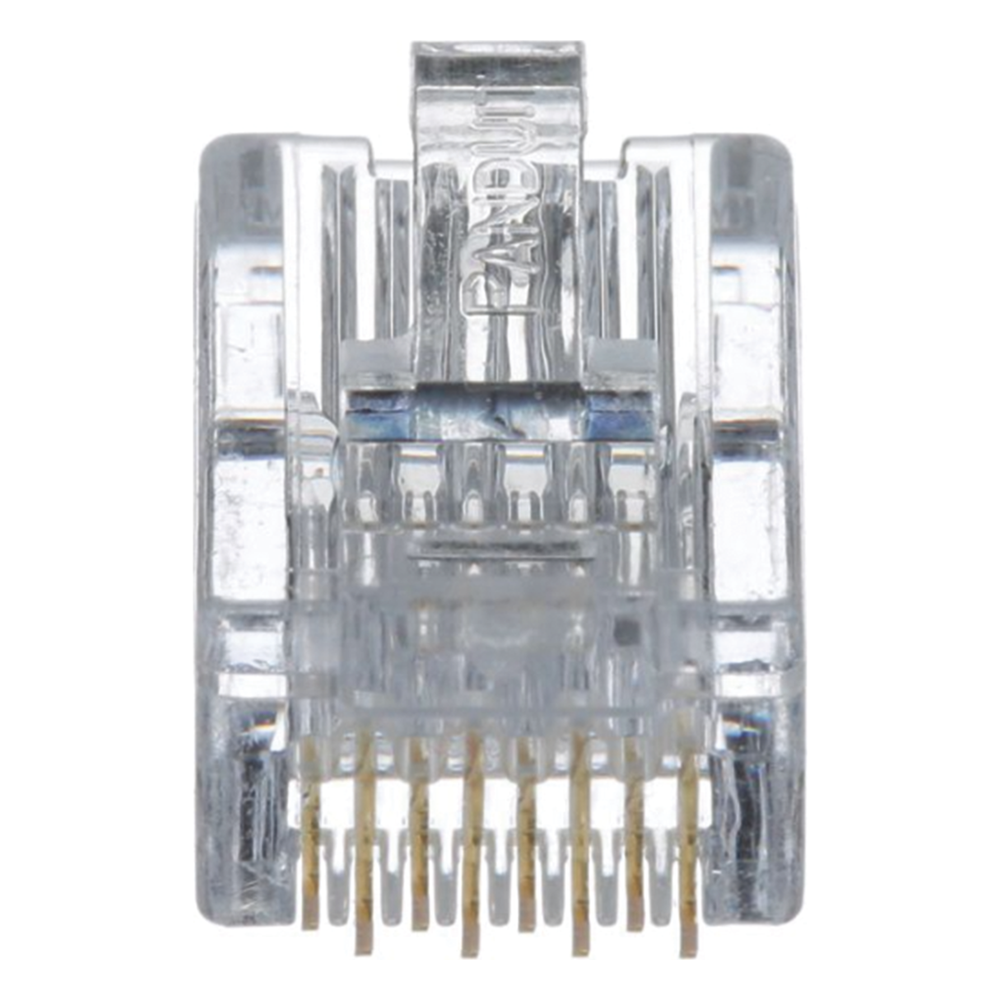 Plug RJ45 Cat5e, Para Cable UTP de Calibres 24-26 AWG, Chapado en Oro de 50 Micras, Paquete de 100 Piezas